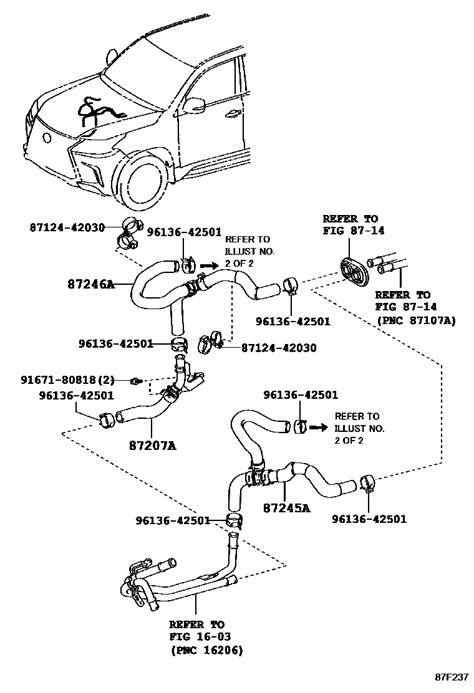 Heating Air Conditioning Water Piping For Lexus Lx J