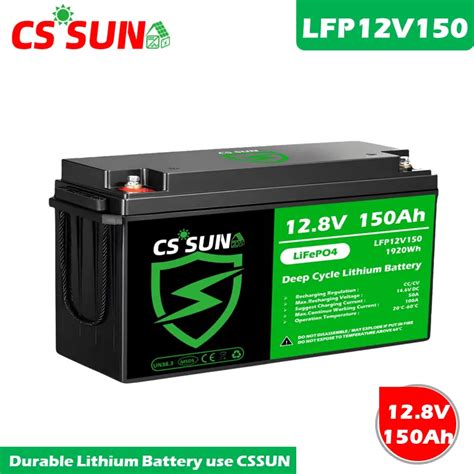 Long Life 12 8V 150Ah Deep Cycle LiFePO4 Lithium Battery