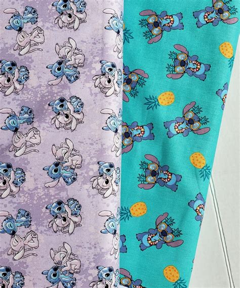 Disney Stitch Cotton Fabric - Etsy