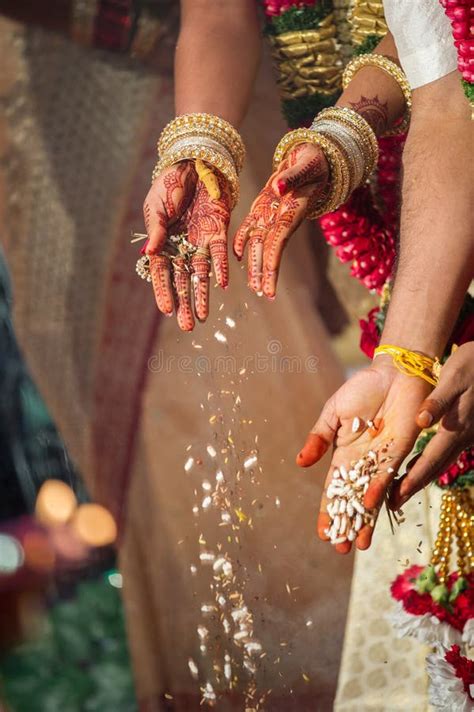 Cerimônia Do Fogo Em Um Casamento Do Hindu Do Tamil Foto de Stock