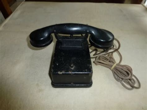 Ancien Telephone Bakelite Boitier En Tole Eur Picclick Fr