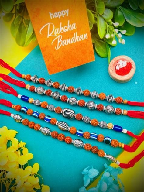 Rudraksh Rakhi Set Of