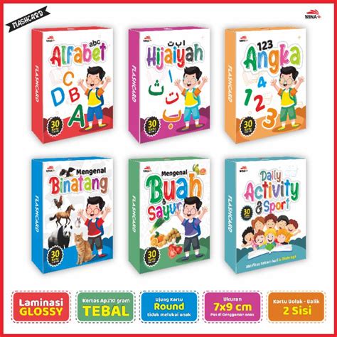 Jual FLASHCARD Kartu Belajar Dan Bermain Anak Kertas TEBAL Laminasi