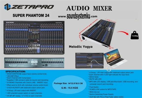 Mixer Zetapro Super Phantom 24 Grosir Audio Perlengkapan Sound System