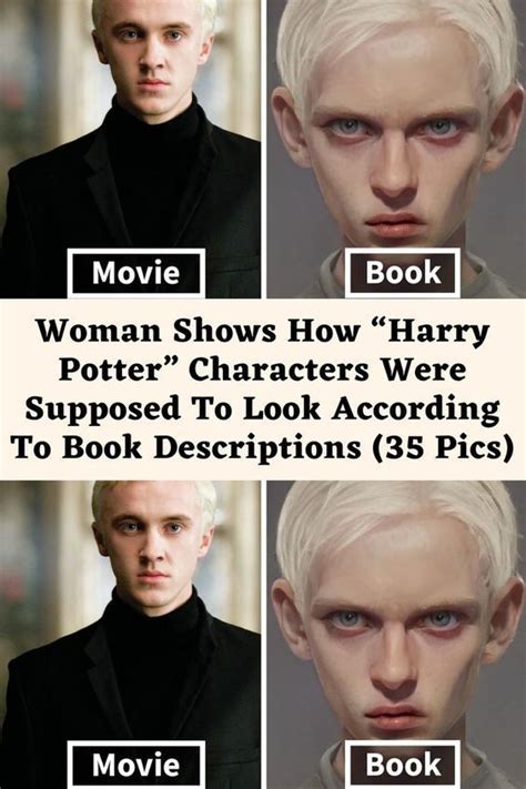 Woman Shows How “harry Potter” Characters Were Supposed To Look According To Book Descriptions