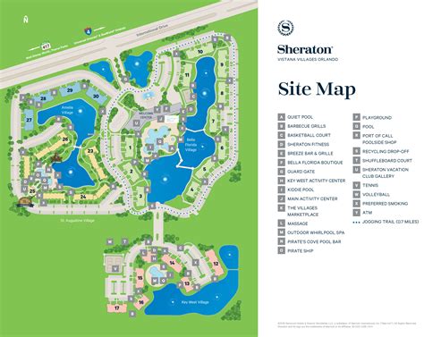 Sheraton Vistana Villas Resort Lake Buena Vista Map | Wells Printable Map