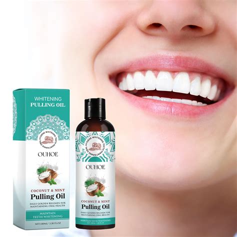 Mouthwash Oil Pulling Plaque And Bad Breath Pulling Oil Promotes Oral Gums Coconut Mouthwash