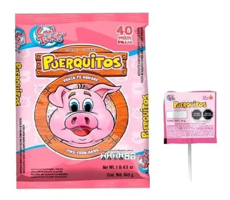 Paleta Puerquitos Dulces Cool Toons 40 Piezas MercadoLibre