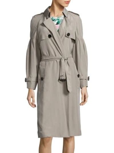 Burberry Maythorne Oversized Silk Trench Coat In Nude Modesens