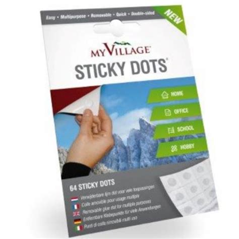 Sticky Dots Adhesive Dots 64pc Christmas Village Shop