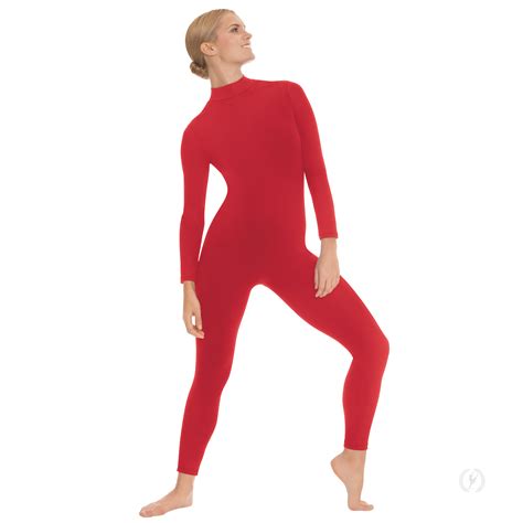 Unisex Mock Neck Long Sleeve Unitard By Eurotard