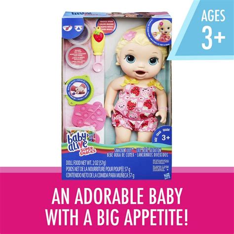 Baby Alive Snackin Lily Blonde C Toy World Malaysia