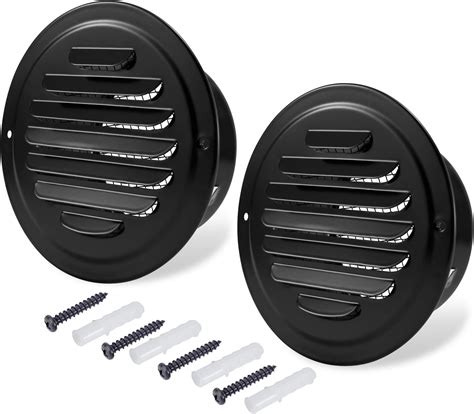 Joez Wonderful Black Air Vents Round Soffit Vents 30pcs, 25mm Round