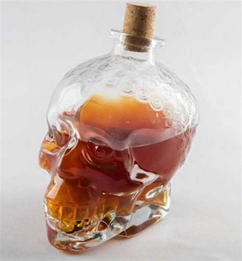 Buy Hand Crafted Glass Skull Bottle Creative Crystal Skull Bottle Made To Order From Glassarium