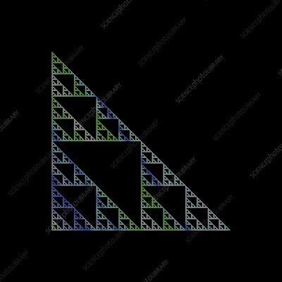 Sierpinski triangle fractal illustration - Stock Image - F029/0263 ...