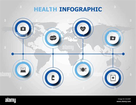 Infographic design with health icons, stock vector Stock Vector Image ...