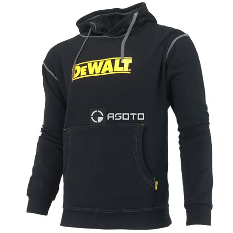 DEWALT Hooded černá pánská pracovní mikina | Asoto.cz