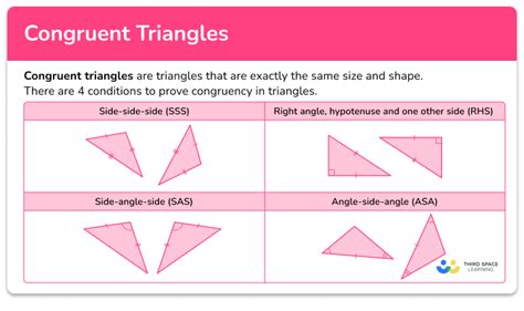 Congruent Triangles - Math Steps, Examples & Questions