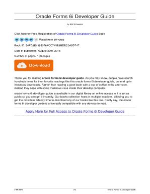 Fillable Online Oracle Forms I Developer Guide Oracle Forms I