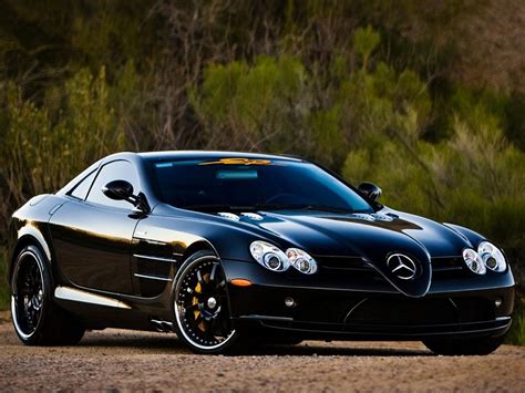 E Car Wallpaper: Mercedes Slr Black Amg Pics 2012