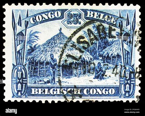 Moscow Russia March Postage Stamp Printed In Belgian Congo