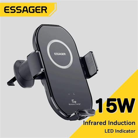 Essager Smart Sensor Car Phone Wireless Charger 15w Fast Charging Auto