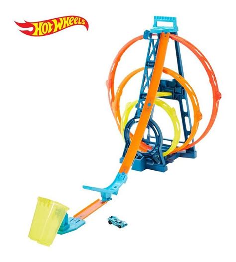 Hot Wheels Pista Triple Loop Hw Track Builder Original Cuotas Sin Inter S