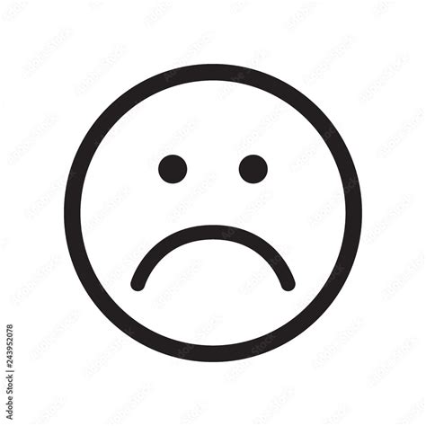 Sad face icon. Unhappy face symbol. Stock Vector | Adobe Stock