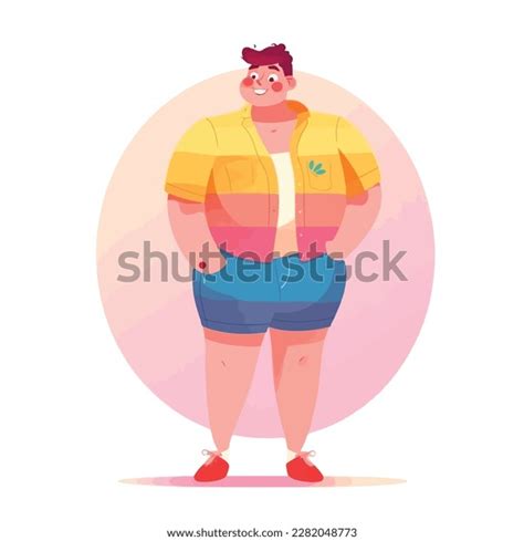 Chubby Lgbtqia Gay Manvector Stock Illustration Stock Vector Royalty Free