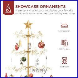 New Wrought Iron Christmas Tree Ornament Display With Easy Assembly