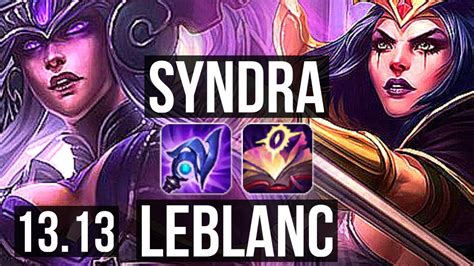 SYNDRA Vs LEBLANC MID 6 0 4 67 Winrate Dominating EUW