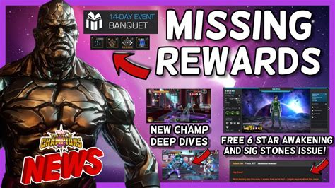 Banquet Rewards Missing For Some New Champ Deep Dives Free Awaken