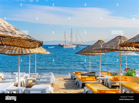 Bodrum Turkey 24 May 2010 Bitez Beach Stock Photo Alamy