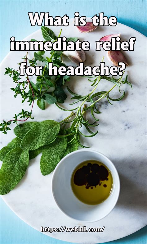 What is the immediate relief for headache? | Healthy Lifestyle