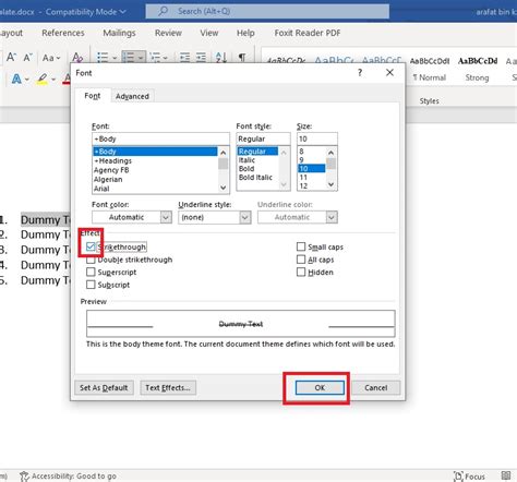 What Is The Strikethrough Keyboard Shortcut In Microsoft Word Presentationskills Me