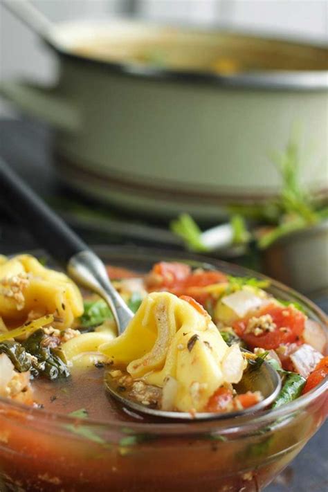 Vegan Tortellini Soup Gourmandelle