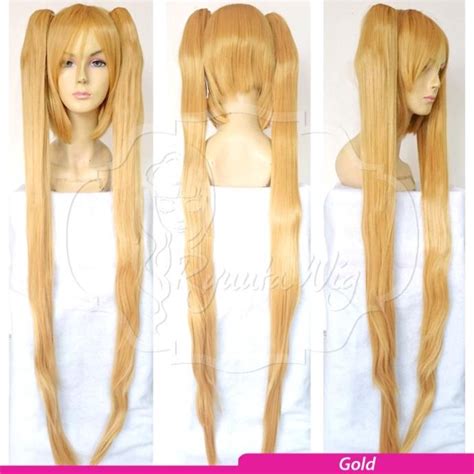 Jual Twintail Clip Blonde Pirang Wig Lurus Kuncir Panjang Cosplay Miku Shopee Indonesia