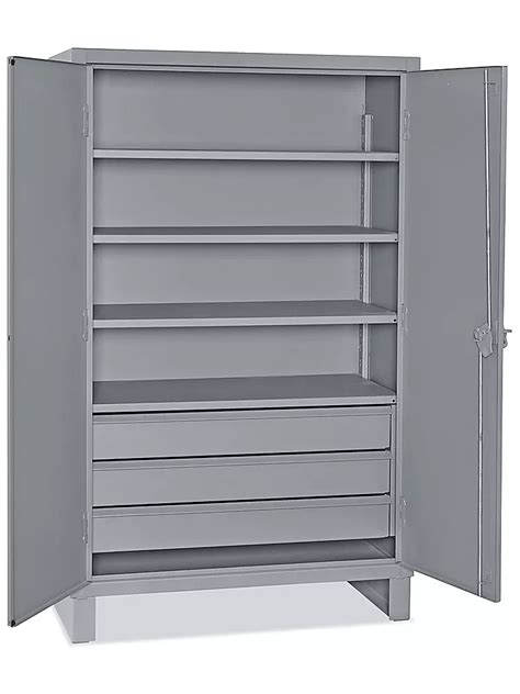 Heavy-Duty Welded Storage Cabinet with Drawers - 48 x 24 x 78" H-8504 ...