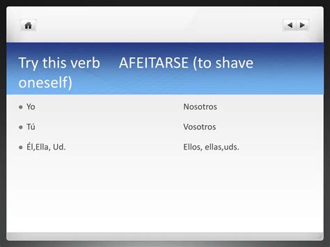 Afeitarse Conjugation