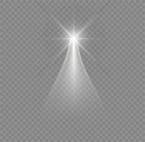 Estrella De Navidad Con Foco Efecto De Luz Color Blanco Brillante