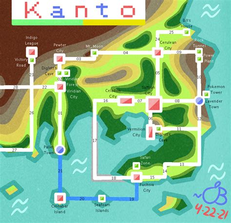 Pokemon Kanto Map