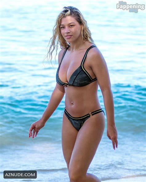 Molly Rainford Sexy Shows Off Her Voluptuous Physique In A Hot Bikini At The Beach In Barbados