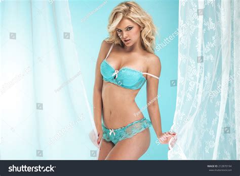 Sensual Beautiful Blonde Woman Posing Over Stock Photo Shutterstock