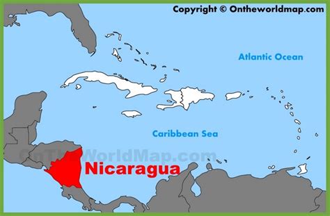 Nicaragua Location On The Caribbean Map