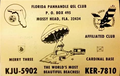 CB RADIO QSL Postcard Bikini Eagle Map 1970s Mossy Head Florida 13 33 PicClick CA