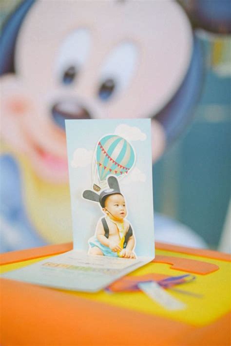 Kara S Party Ideas Mickey Mouse Hot Air Balloon Birthday Party Kara S Party Ideas