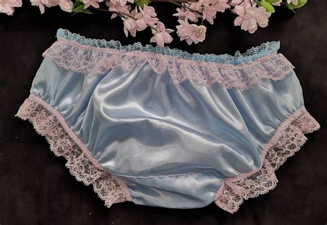 Baby Blue Sissy Bikini Panties Satin Sissy Knickers Organza Etsy