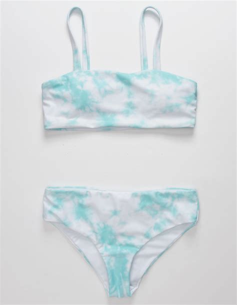 Full Tilt Tie Dye Girls Bikini Set Mint Tillys