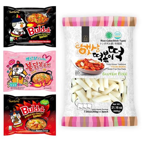 Mua Samyang Hot Chicken Buldak Ramen Flavor With Korean Rice Cake Tteokbokki Stick Rapokki