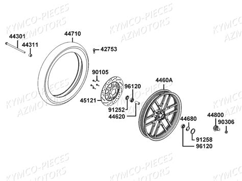 ROUE AVANT pièces KYMCO neuves Pieces CK1 125 4T EURO 3 KT25AA pièces